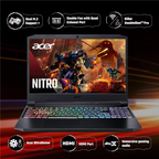 Acer Nitro 5 15.6" FHD 144Hz Gaming Laptop - 11th Gen Intel Core i5-11400H, NVIDIA GeForce GTX 1650 4GB, 8GB RAM, 512GB SSD, RGB Backlit Keyboard, Win 10 (Shale Black, 2.2kg, AN515-57)