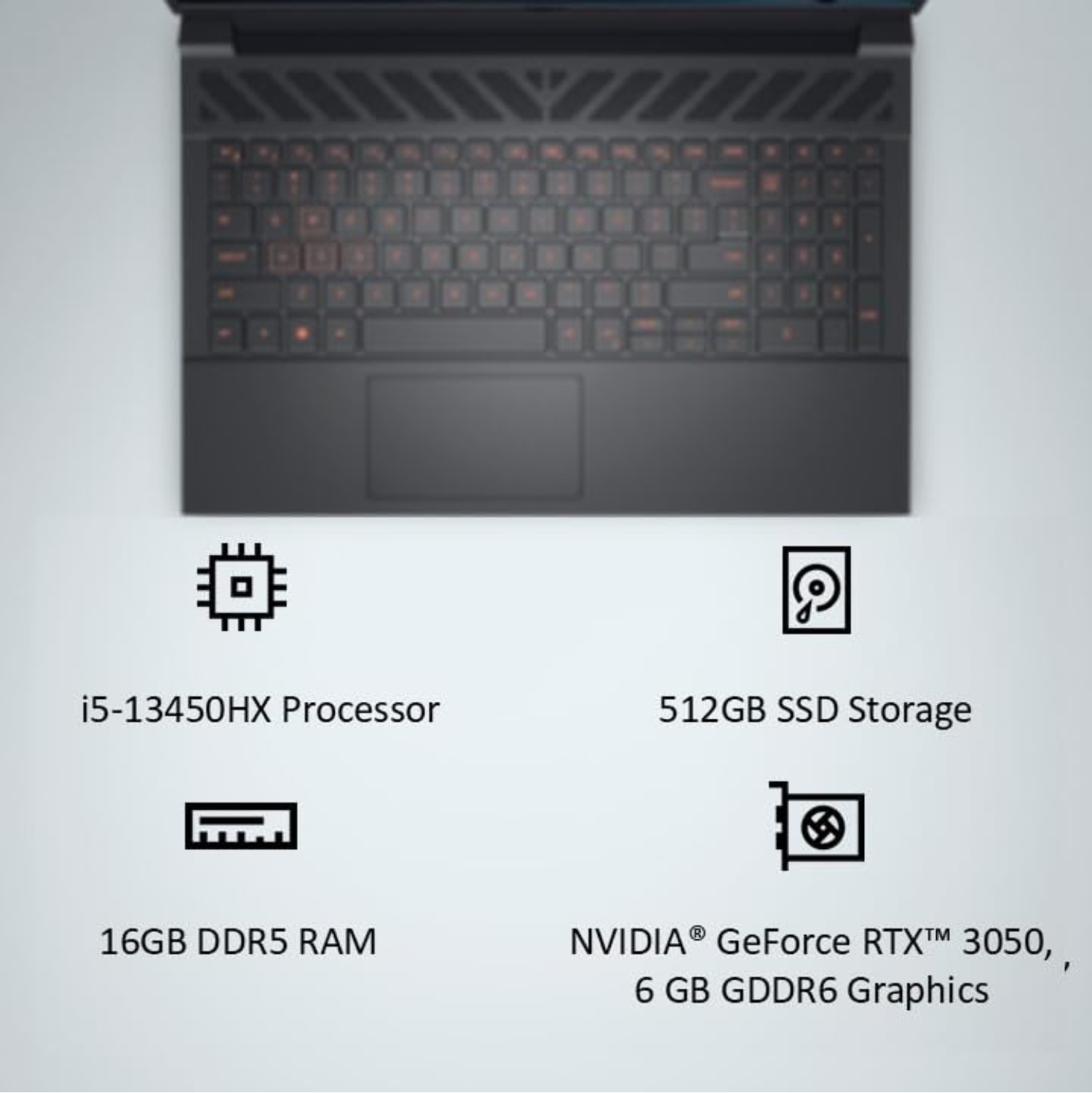 Dell G15 5530 Gaming Laptop | Intel Core i5-13450HX | RTX 3050 6GB | 16GB RAM | 512GB SSD | 15.6" FHD 120Hz | Windows 11 | MS Office 2024