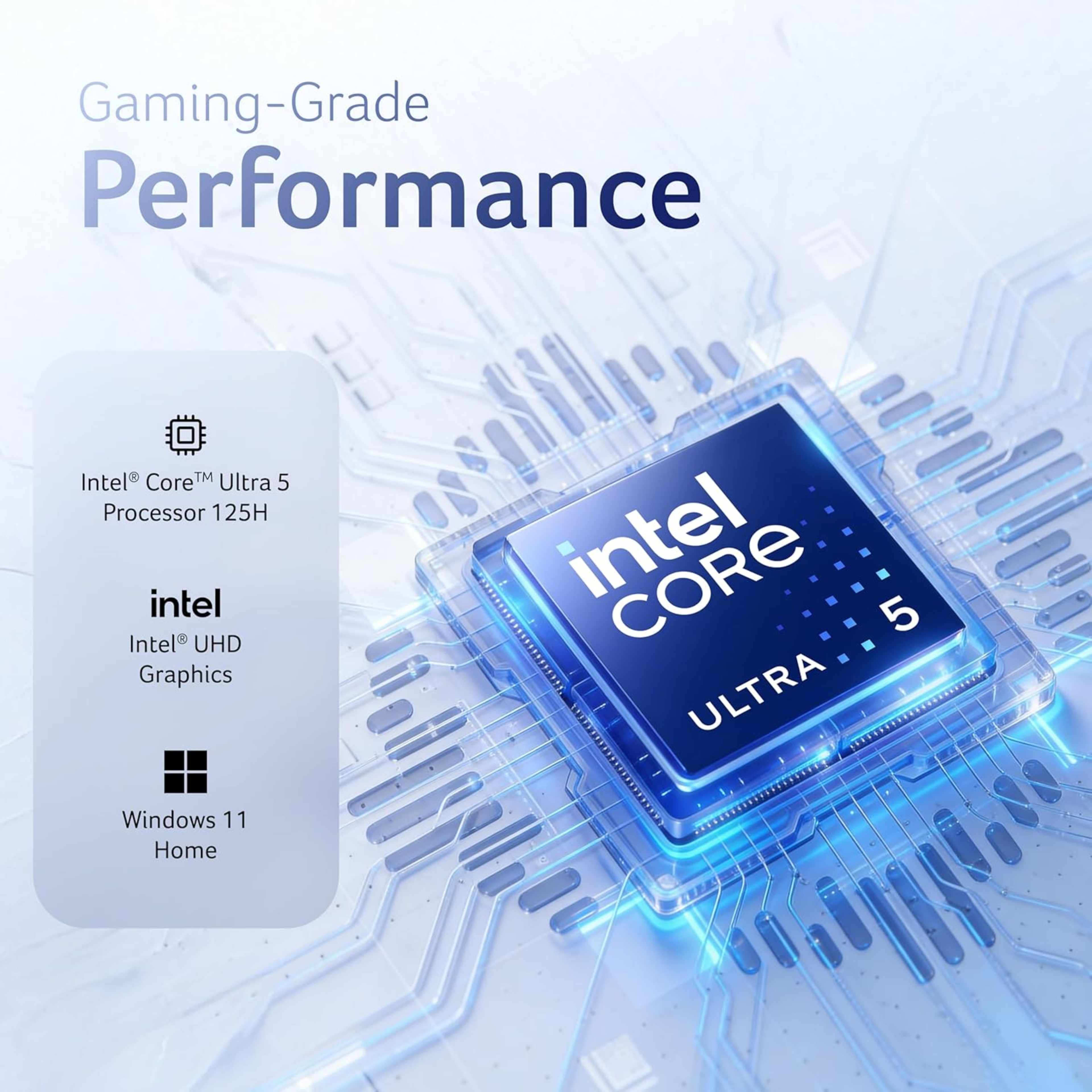 Acer Aspire 5 14.0" WUXGA IPS Premium AI Laptop - Intel Core Ultra 5 125H, 16GB RAM, 512GB SSD, Backlit Keyboard, Windows 11 Home, MS Office 2024 & Microsoft 365 Basic (Pure Silver, 1.2kg, A514-54H)