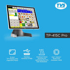 TVS Electronics TP 415C PRO Touch POS System - Core i3, 4GB RAM, Windows 10