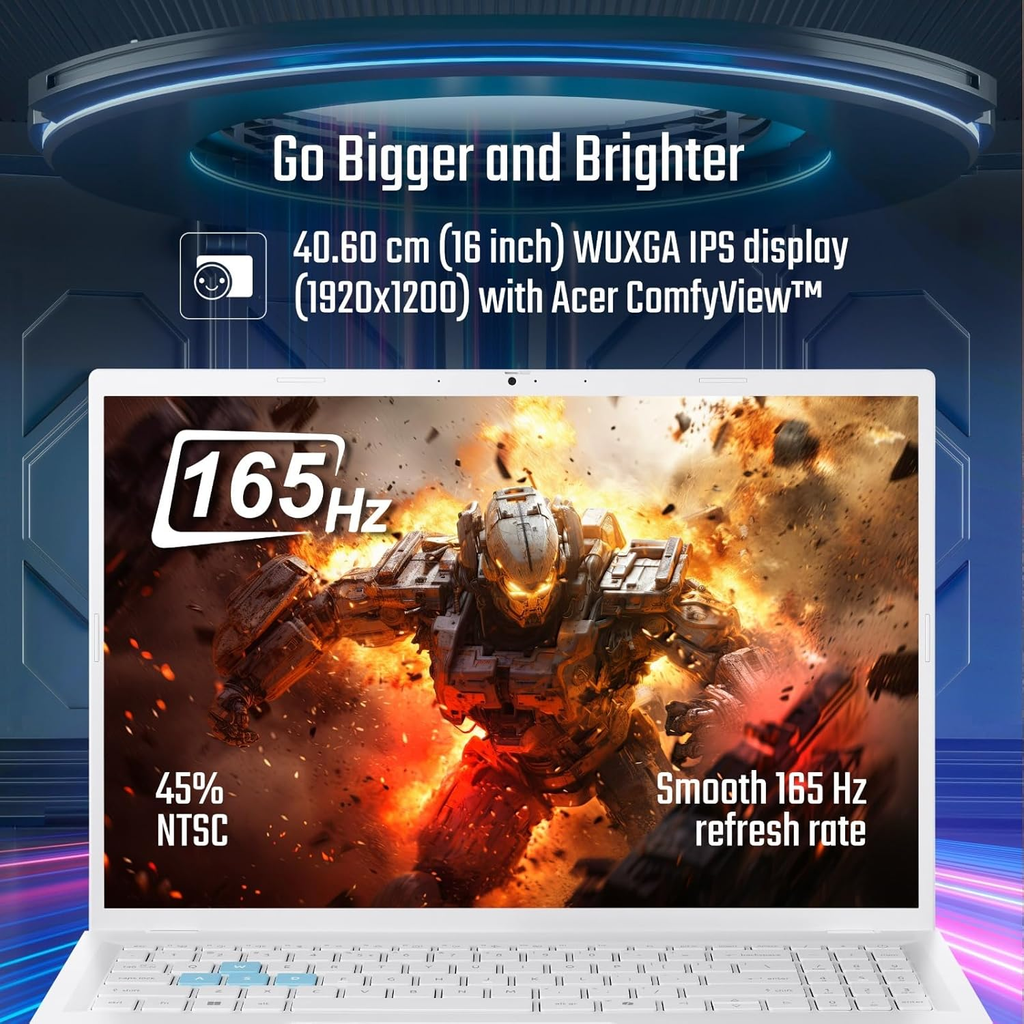 Acer Nitro Lite NL16-71G (NH.D59SI.002) 16" WUXGA Gaming Laptop (Intel Core i7-13620H / 16GB RAM / 512GB SSD / RTX 3050 6GB / Windows 11 / Pearl White)