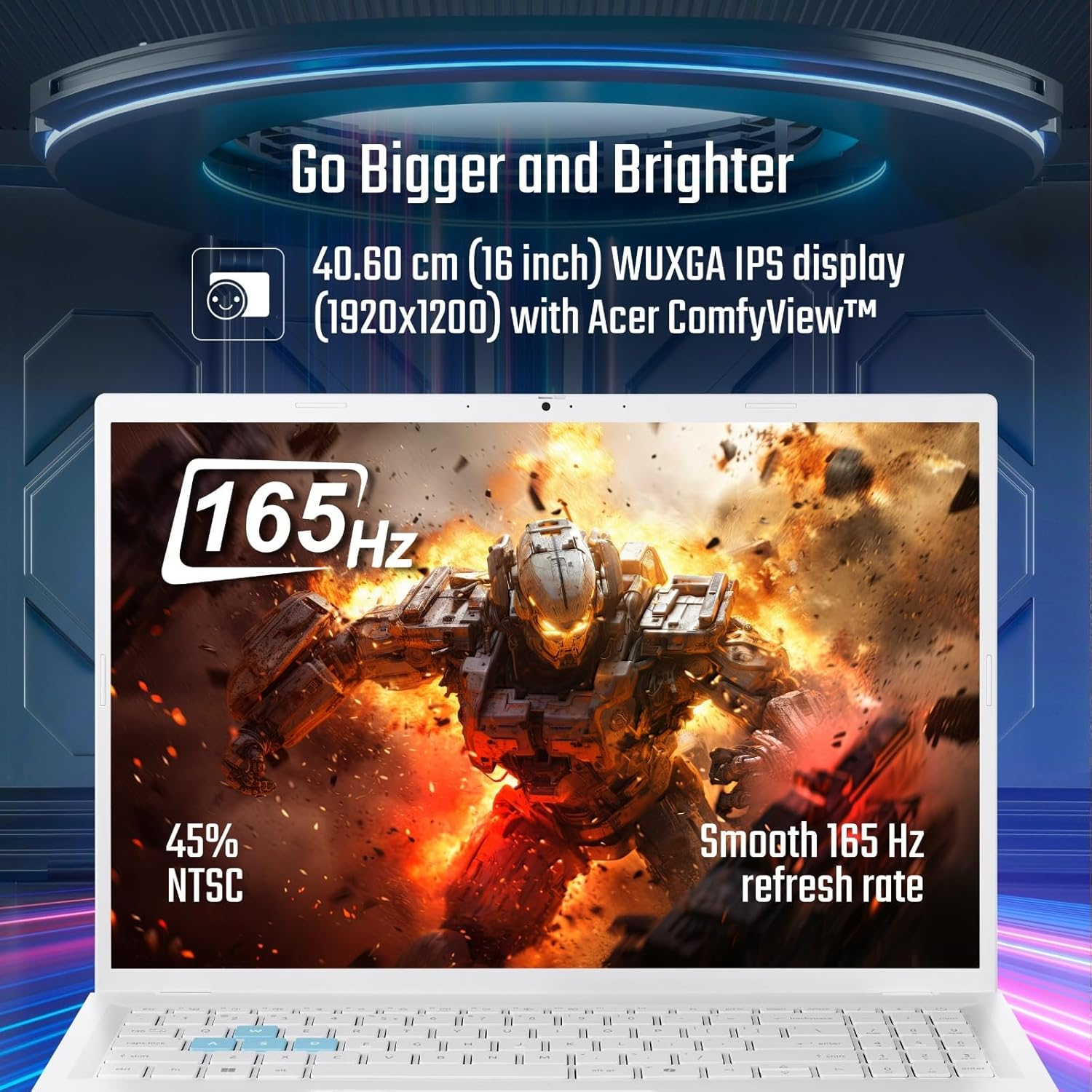 Acer Nitro Lite NL16-71G (NH.D59SI.002) 16" WUXGA Gaming Laptop (Intel Core i7-13620H / 16GB RAM / 512GB SSD / RTX 3050 6GB / Windows 11 / Pearl White)