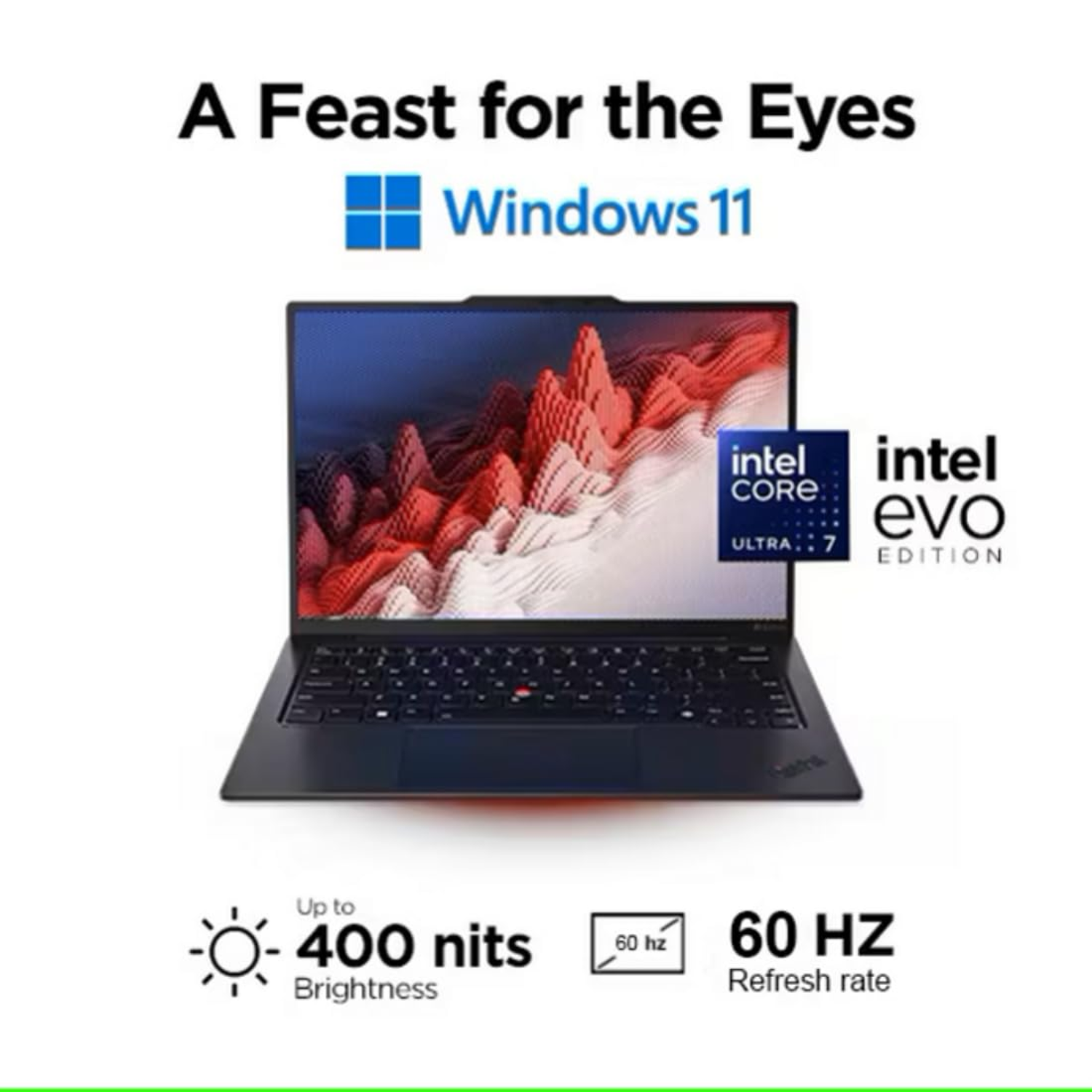 Lenovo ThinkPad X1 Carbon 14.0" WUXGA IPS Laptop - Intel Core Ultra 7 155U, 32GB RAM, 1TB SSD, 400Nits 100% sRGB, Win 11 Pro, Fingerprint Reader, Backlit Keyboard, 3 Year Premier Support (Black, 1.08kg, 21KCS0CW00)