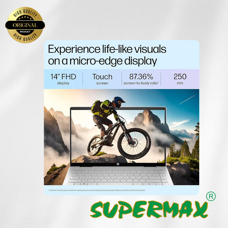 एचपी पाव एक्स360 कन्वर्ट 14-ek1074TU i5 13वीं पीढ़ी 16 जीबी रैम/512 जीबी एसएसडी 14" एक्स360 टच