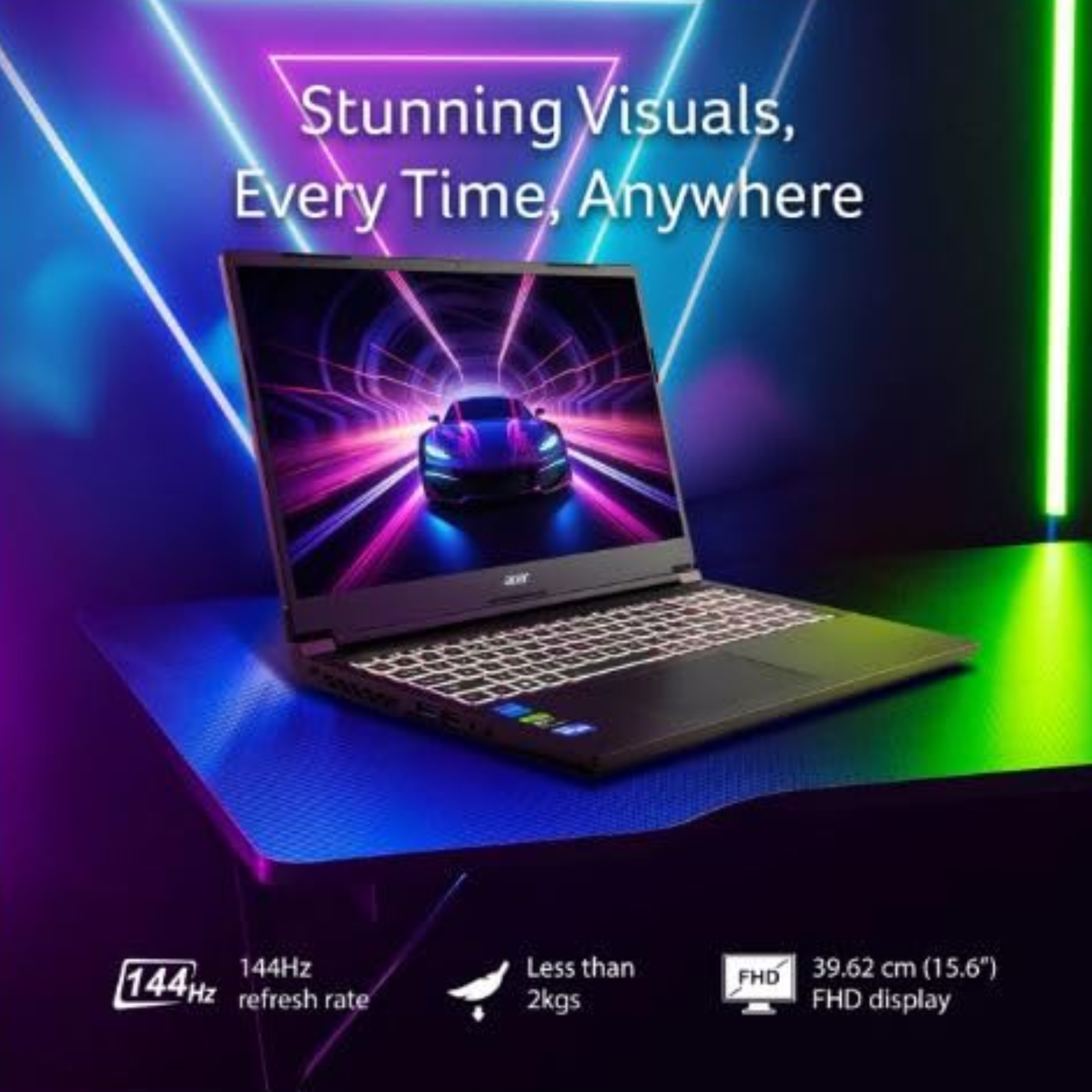 Acer Aspire 7 15.6" Gaming Laptop - Intel Core 5 210H, NVIDIA GeForce RTX 4050 6GB GPU, 16GB RAM, 512GB SSD, Win 11, MS Office (Flame Black, 1.99kg, A715-79G)