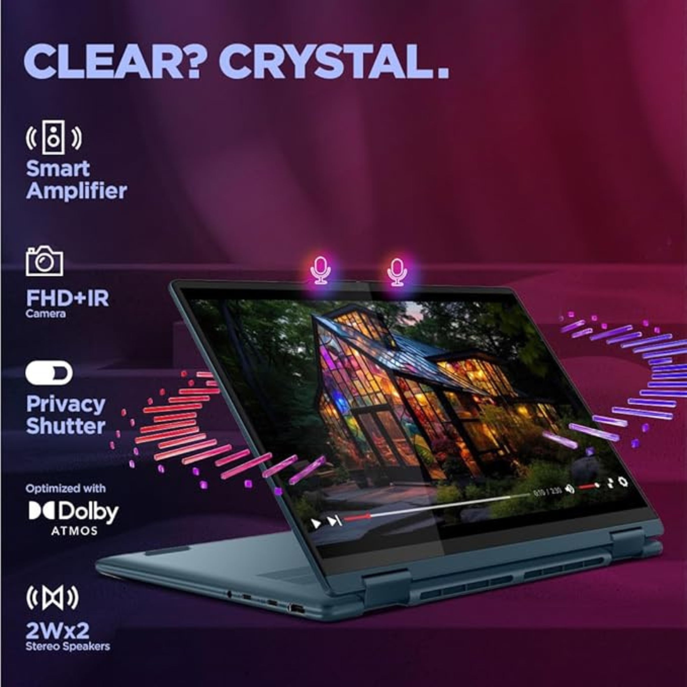Lenovo YOGA 7 360 ULTRA5 125H 16GB RAM 16GB RAM/1 TB SSD 14" OLED 400 NITS, TOUCH (TIDAL TEAL) 83DJ006XIN