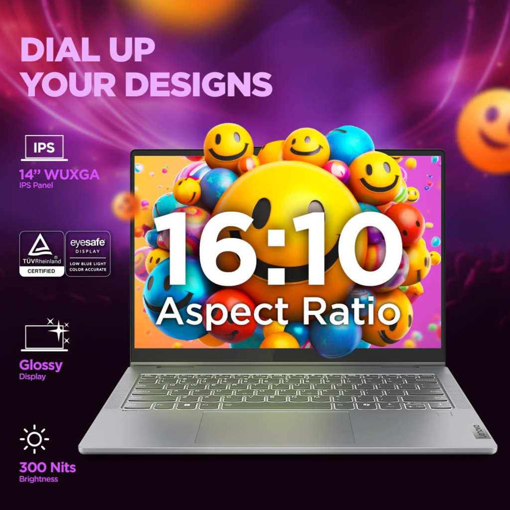 Lenovo IdeaPad 5 2-in-1 14" WUXGA Touchscreen Laptop (Intel Core 5 120U / 16GB RAM / 512GB SSD / Windows 11 Home / Backlit Keyboard / Luna Grey) - 83DT004SIN