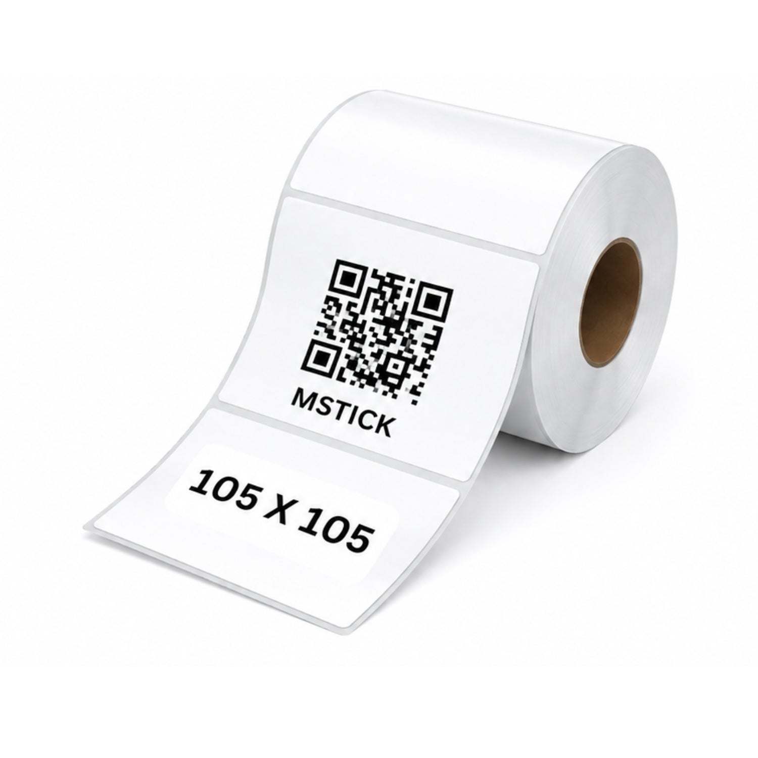 105x105mm Direct Thermal Barcode Label Roll | 1000 Labels Per Roll | 1 Up DT Sticker | Self Adhesive Shipping, POS & Logistics Labels
