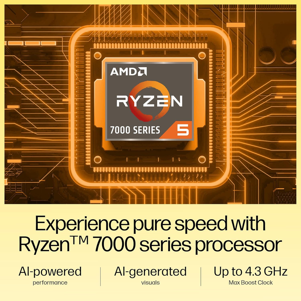 HP 15 fc0690AU Laptop | AMD Ryzen 5 7520U | 16GB RAM | 512GB SSD | 15.6" FHD Anti-Glare Display | Windows 11 | MS Office 2021
