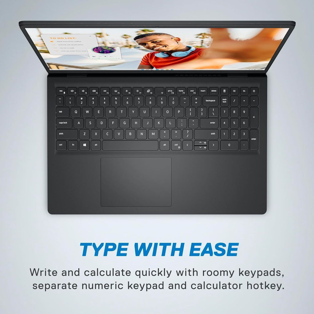 Dell Inspiron 15 3535 Laptop | AMD Ryzen 5 7520U | 8GB LPDDR5 RAM | 512GB SSD | 15.6" FHD 120Hz Display | Windows 11 Home | Carbon Black