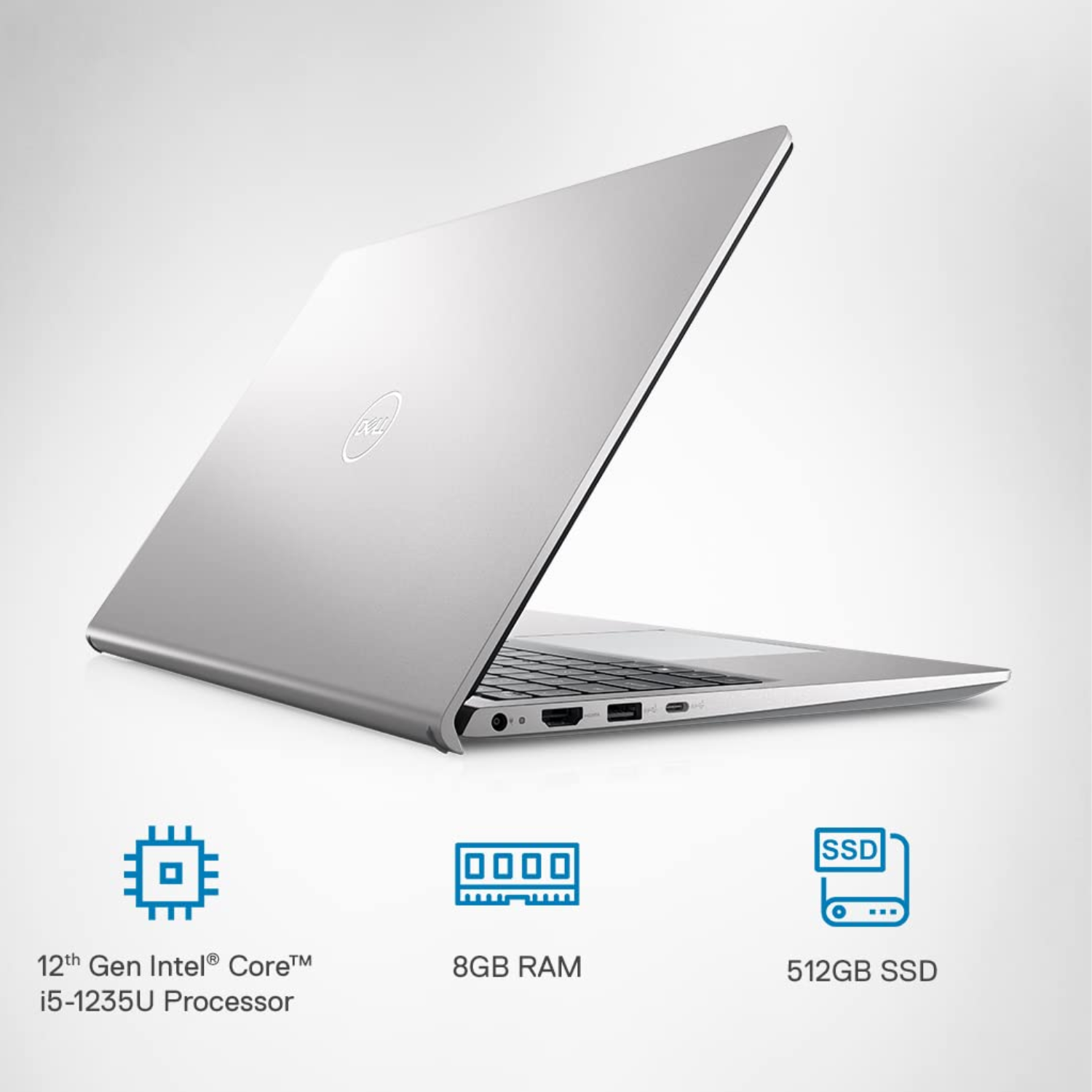 Dell Inspiron 15 D560885WIN9S Laptop | Intel Core i5-1235U | 8GB RAM | 512GB SSD | 15.6" FHD Display | Windows 11 | MS Office 2021