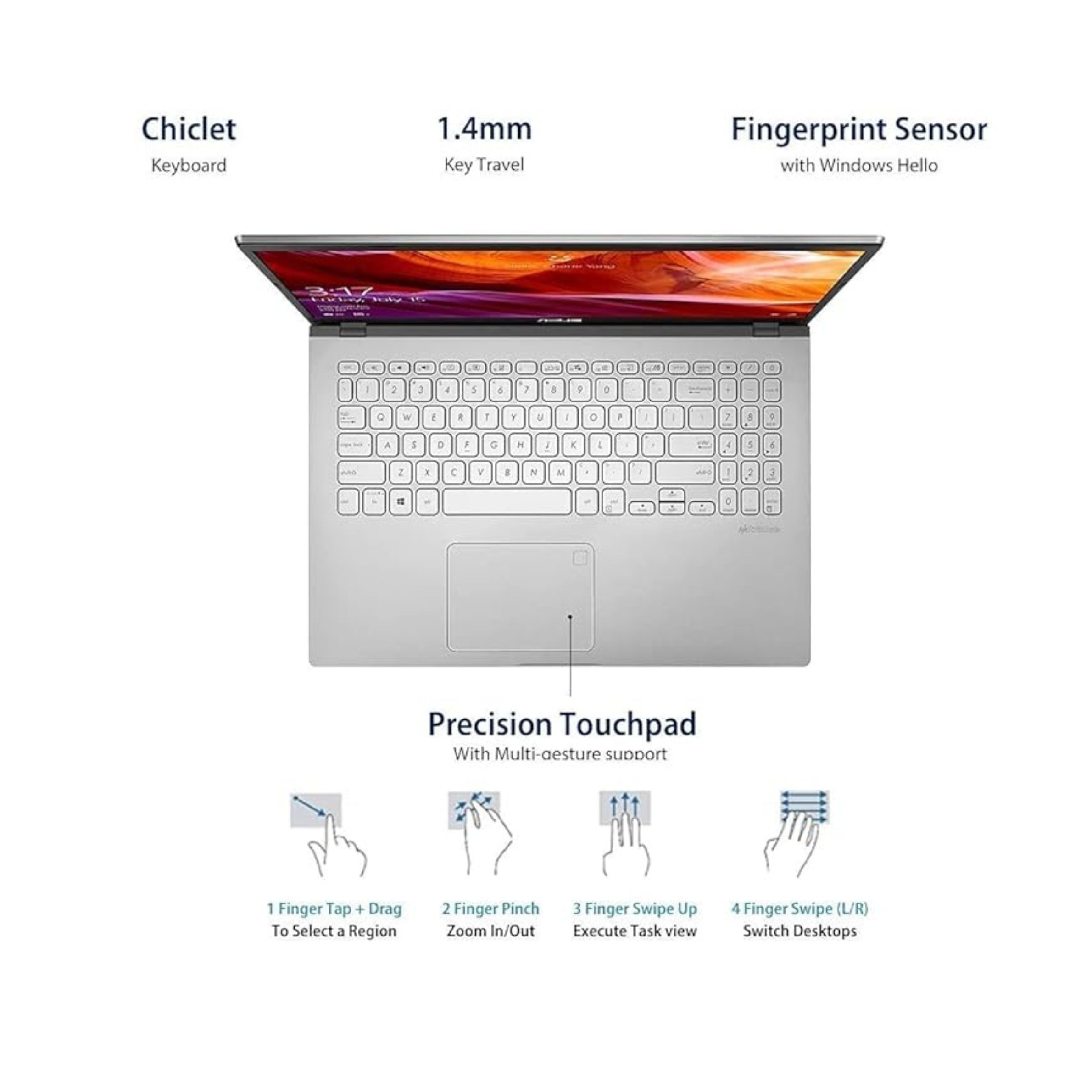ASUS Vivobook M515DA-BQ512TS AMD Quad Core Ryzen 5 3500u Thin and Light Laptop