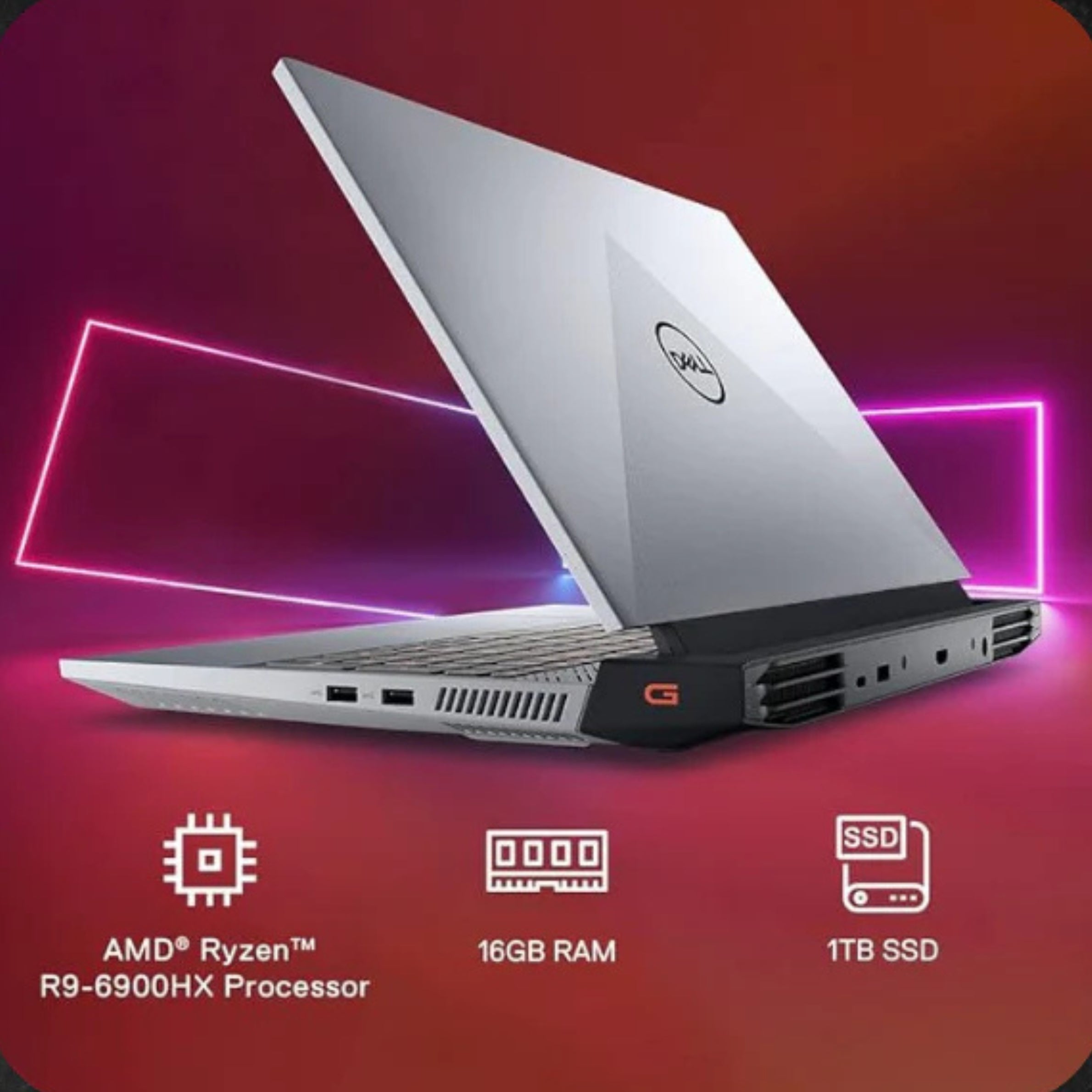 DELL INSPIRON (D560896WIN9S) 5520 R9 6900H 16GB/1TB SSD 15.6" Gaming Laptop