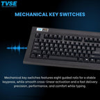 TVS Electronics Gold Prime Wired Mechanical Keyboard | Dustproof Switches | 50 Million Keystrokes | 1.5m Durable USB Cable | Long-Life Mechanical Keys for Office & Professional Typing (Black)