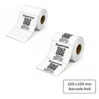 105x105mm Direct Thermal Barcode Label Roll | 1000 Labels Per Roll | 1 Up DT Sticker | Self Adhesive Shipping, POS & Logistics Labels