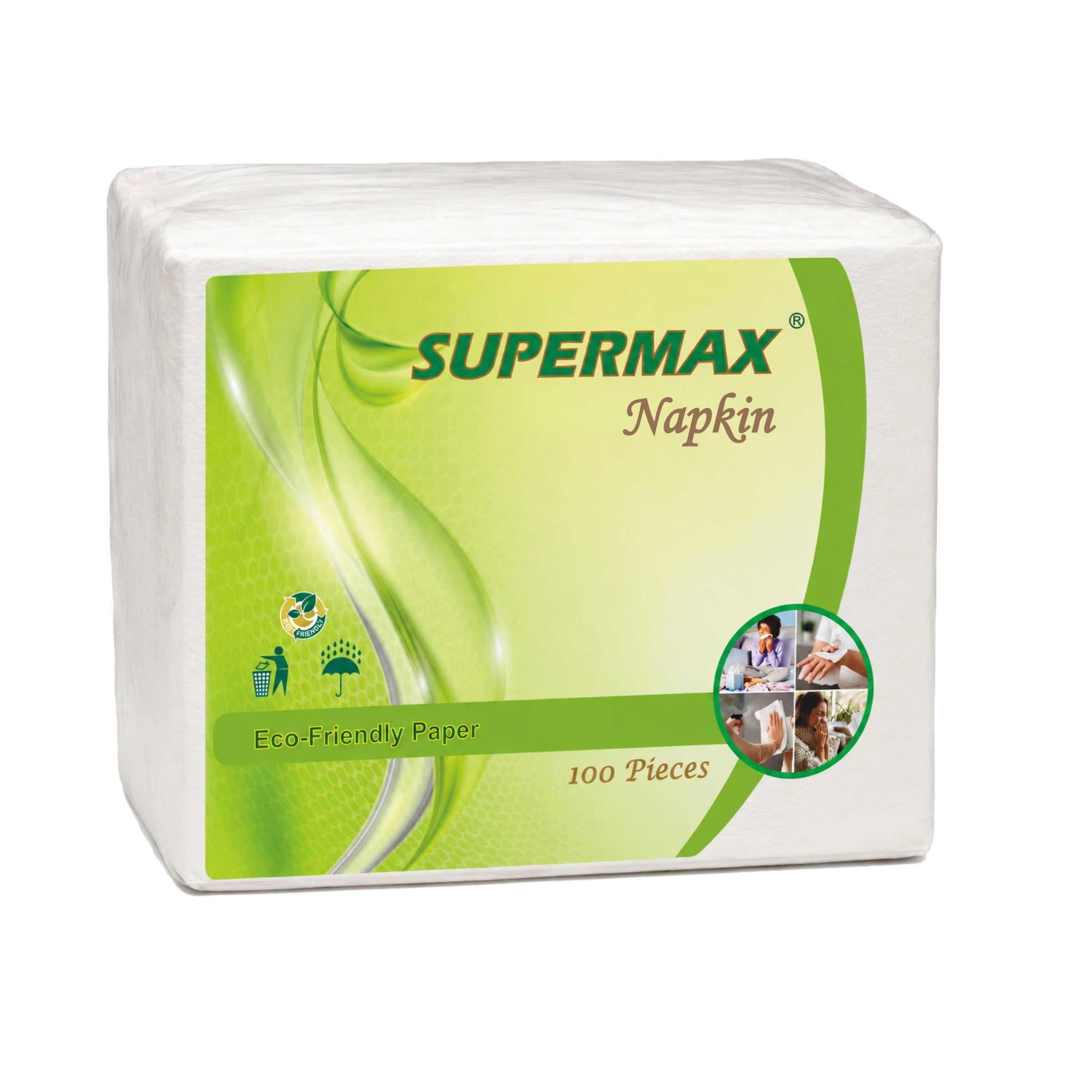 SUPERMAX Premium 2 Ply Tissue Paper Napkins | 50 Pcs | Soft, Absorbent Disposable Napkins for Home, Office & Restaurant