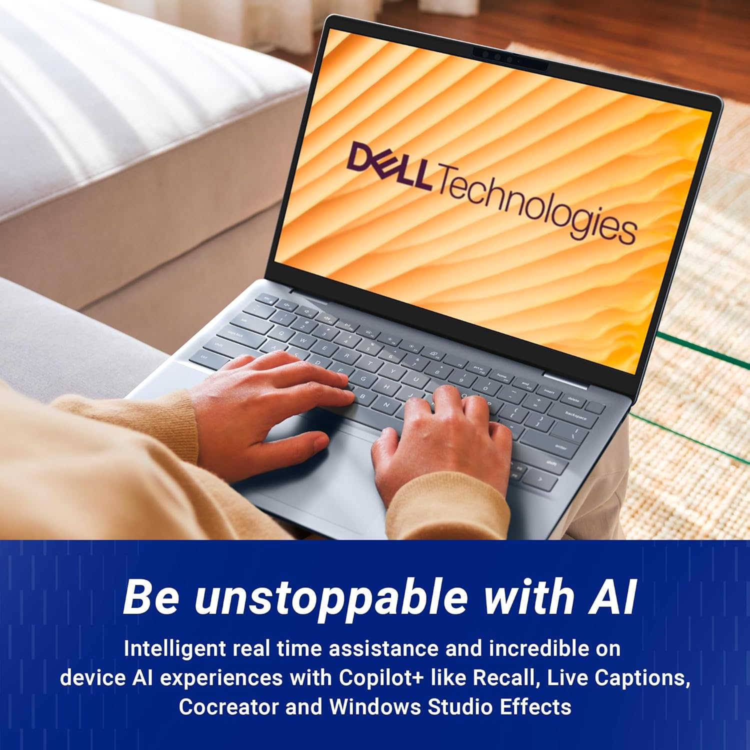 Dell 14 Smart Choice AI Laptop | AMD Ryzen AI 5 340 | 16GB LPDDR5X RAM | 512GB SSD | 14" FHD+ IPS Display | Windows 11 | MS Office Home & Student 2024 | Backlit Keyboard | Ice Blue