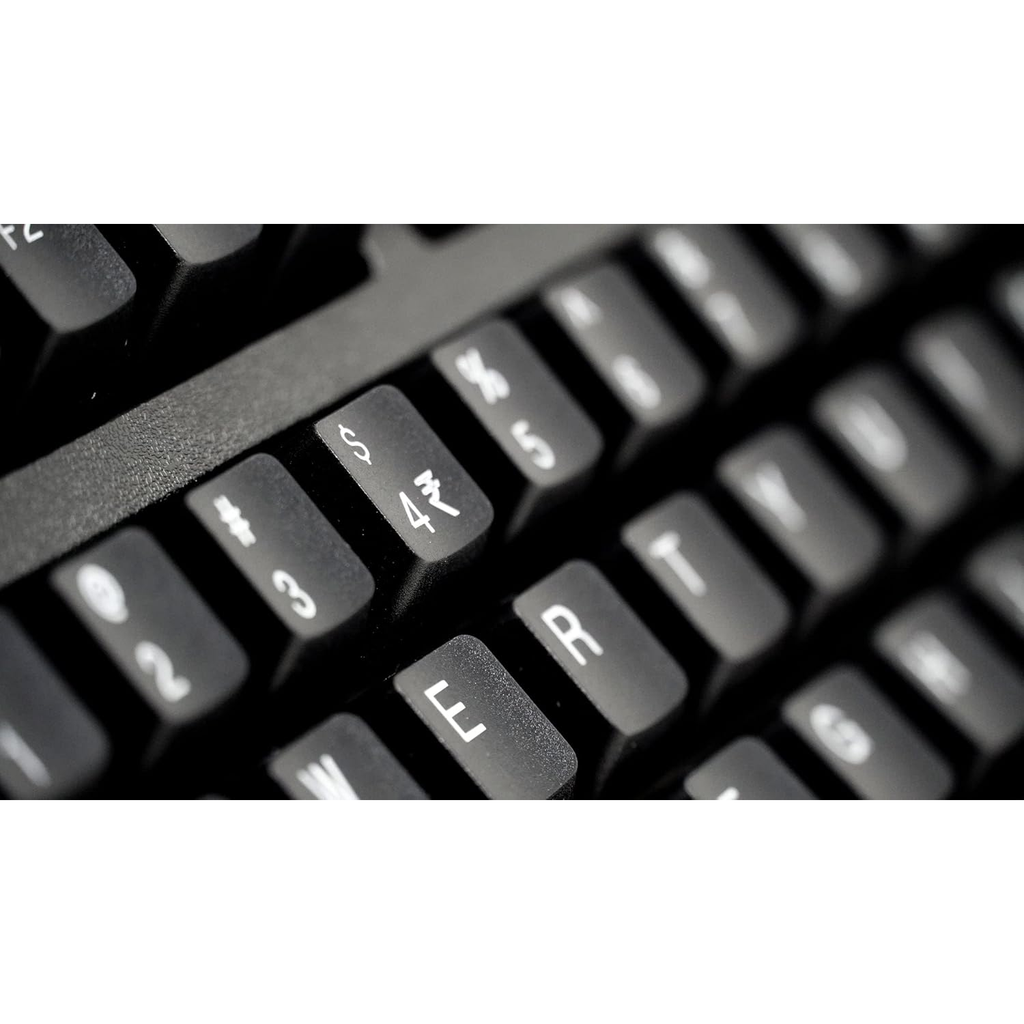 TVS Gold USB Mechanical Wired Keyboard - High-Durability 50 Million Keystrokes, Dust-Resistant Switches, Full 104-Key Layout (Black)