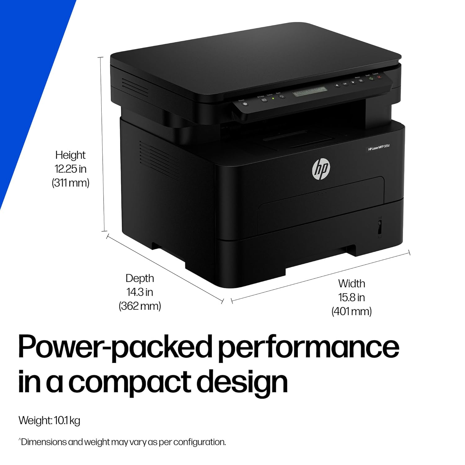 HP LaserJet Tank 323d Monochrome Laser Printer - High-Speed Auto Duplex Printing, Pre-Filled 5,000-Page Toner Engine, USB 2.0 (White & Gray)