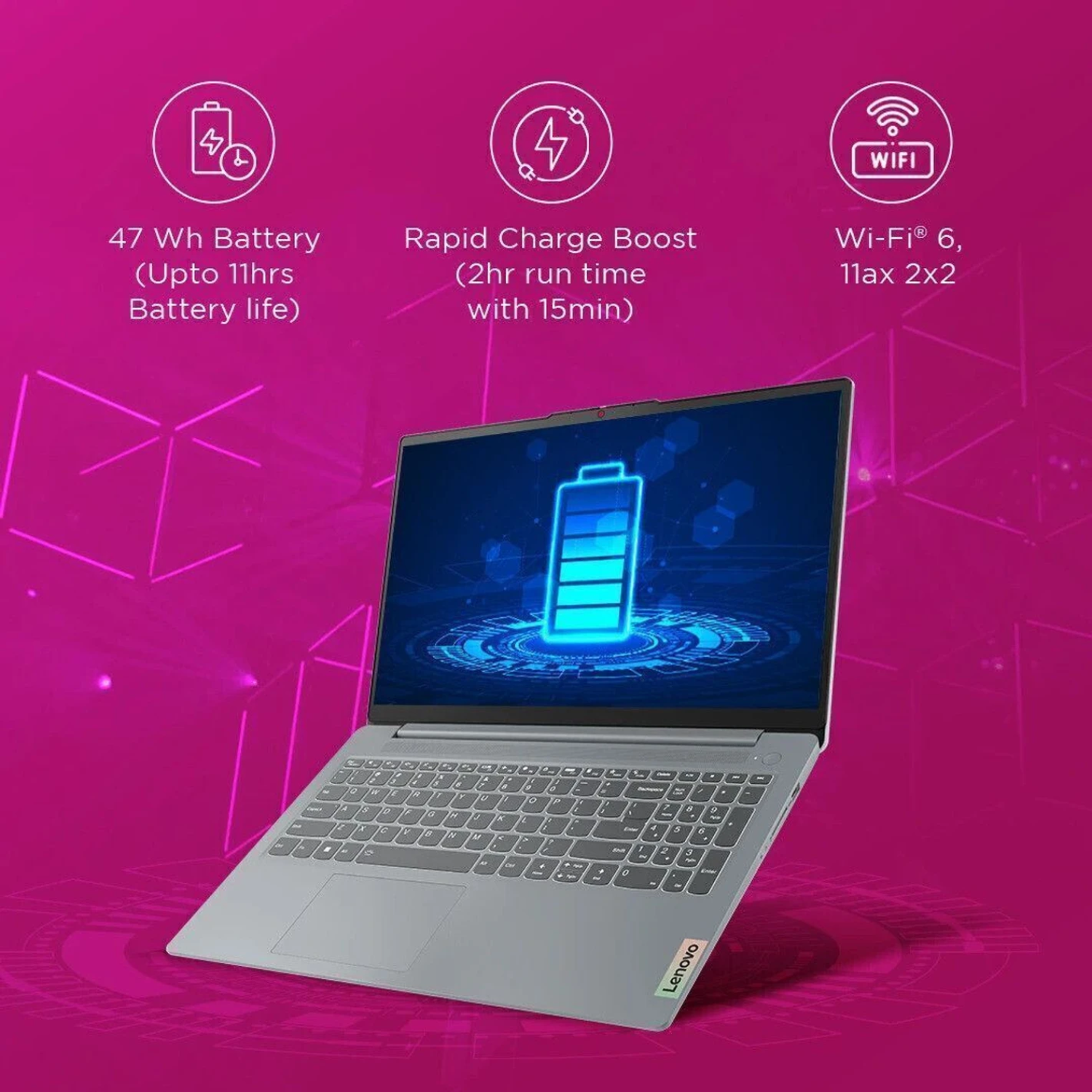 Lenovo IdeaPad Slim 3 15.3" WUXGA Laptop (Intel Core i5-13420H / 8GB RAM / 512GB SSD / Windows 11 / Office 2024 / Backlit Keyboard / Luna Grey) - 83K100CAIN