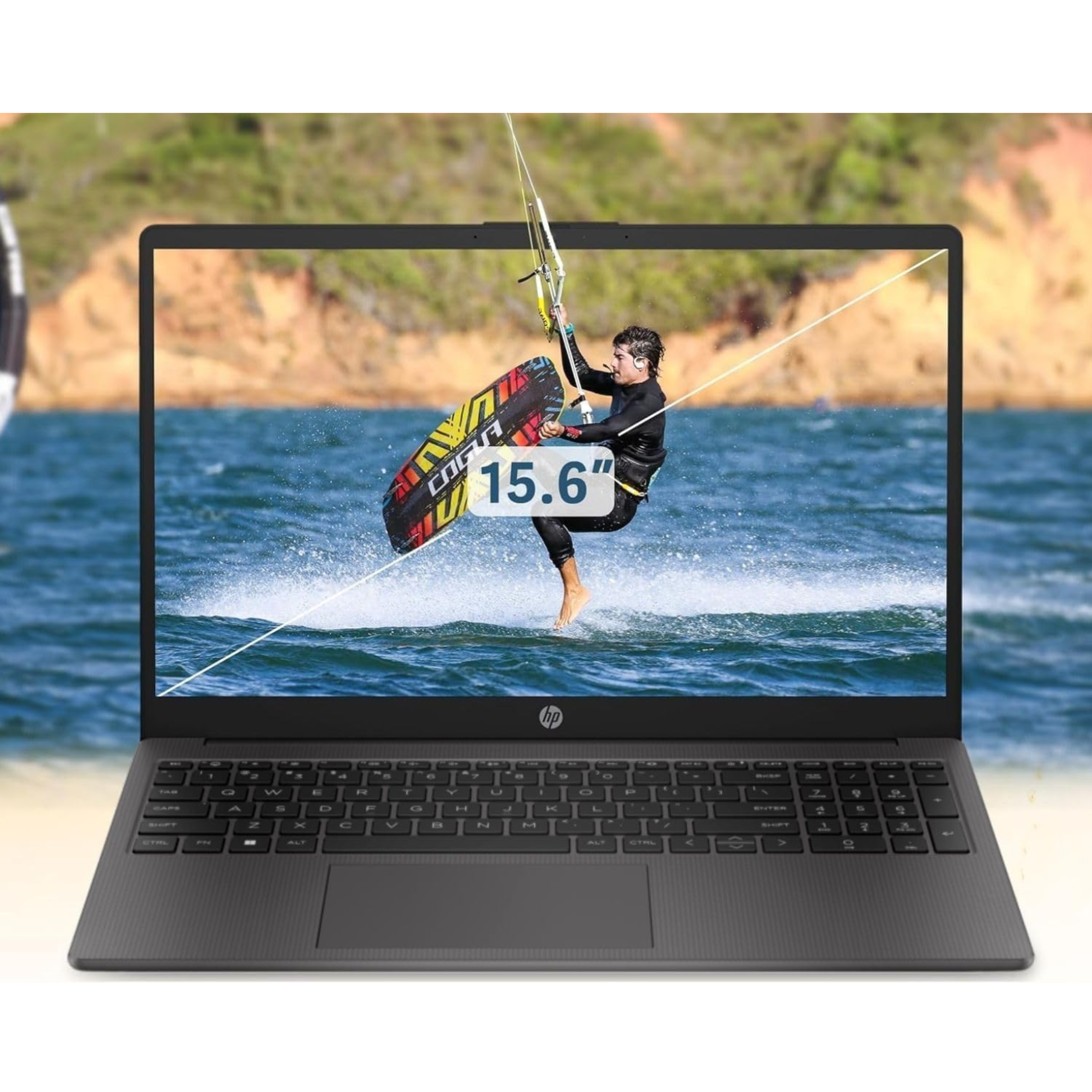HP 15 (2025) 15.6" HD Thin & Light Business Laptop - AMD Athlon 7120U Dual Core, AMD Radeon Graphics, 8GB RAM, 256GB SSD, Windows 11 Home, MS Office 2021 (Black, 1.50kg)