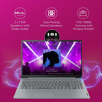 Lenovo IdeaPad Slim 3 15.6" FHD Anti-Glare Laptop - 12th Gen Intel Core i5-12450H, 16GB LPDDR5 RAM, 512GB SSD, Backlit Keyboard, Windows 11 Home, MS Office 2024 (Arctic Grey, 1.62kg, 83ER00MDIN)