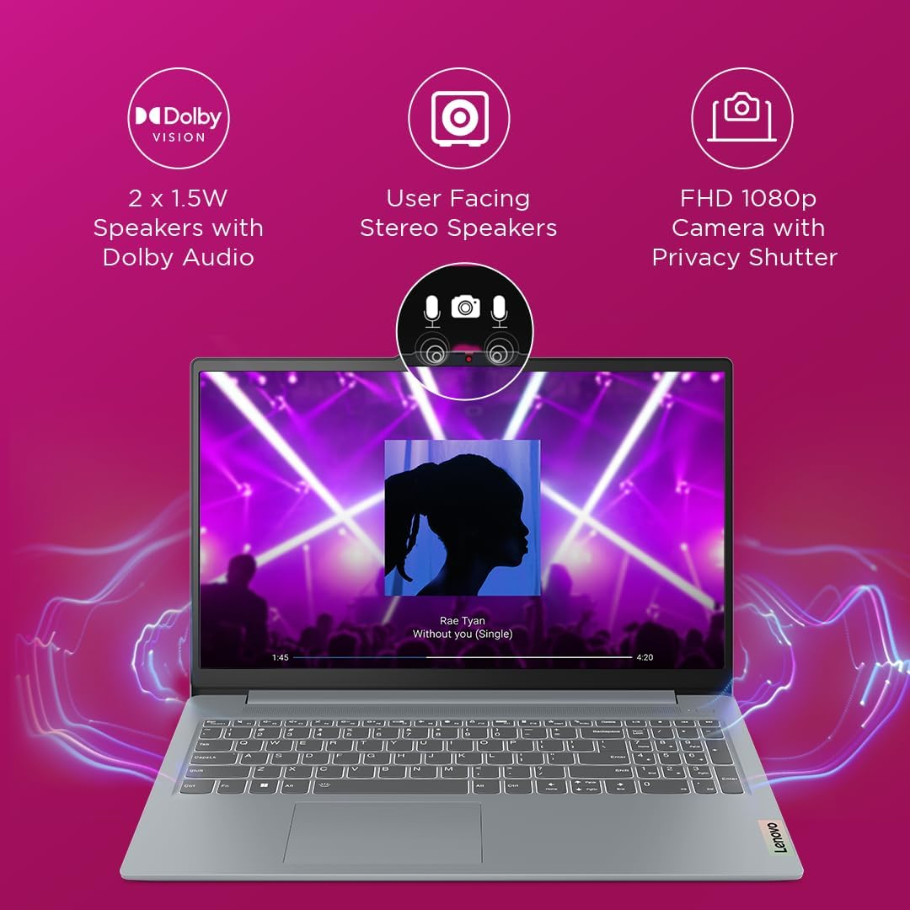 Lenovo IdeaPad Slim 3 15.6" FHD Anti-Glare Laptop - 12th Gen Intel Core i5-12450H, 16GB LPDDR5 RAM, 512GB SSD, Backlit Keyboard, Windows 11 Home, MS Office 2024 (Arctic Grey, 1.62kg, 83ER00MDIN)