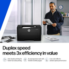 HP LaserJet Tank 303dw Wireless Monochrome Laser Printer - Auto Duplex, Wi-Fi & Ethernet, Pre-Filled Toner Tank Engine, USB 2.0 (White & Gray)