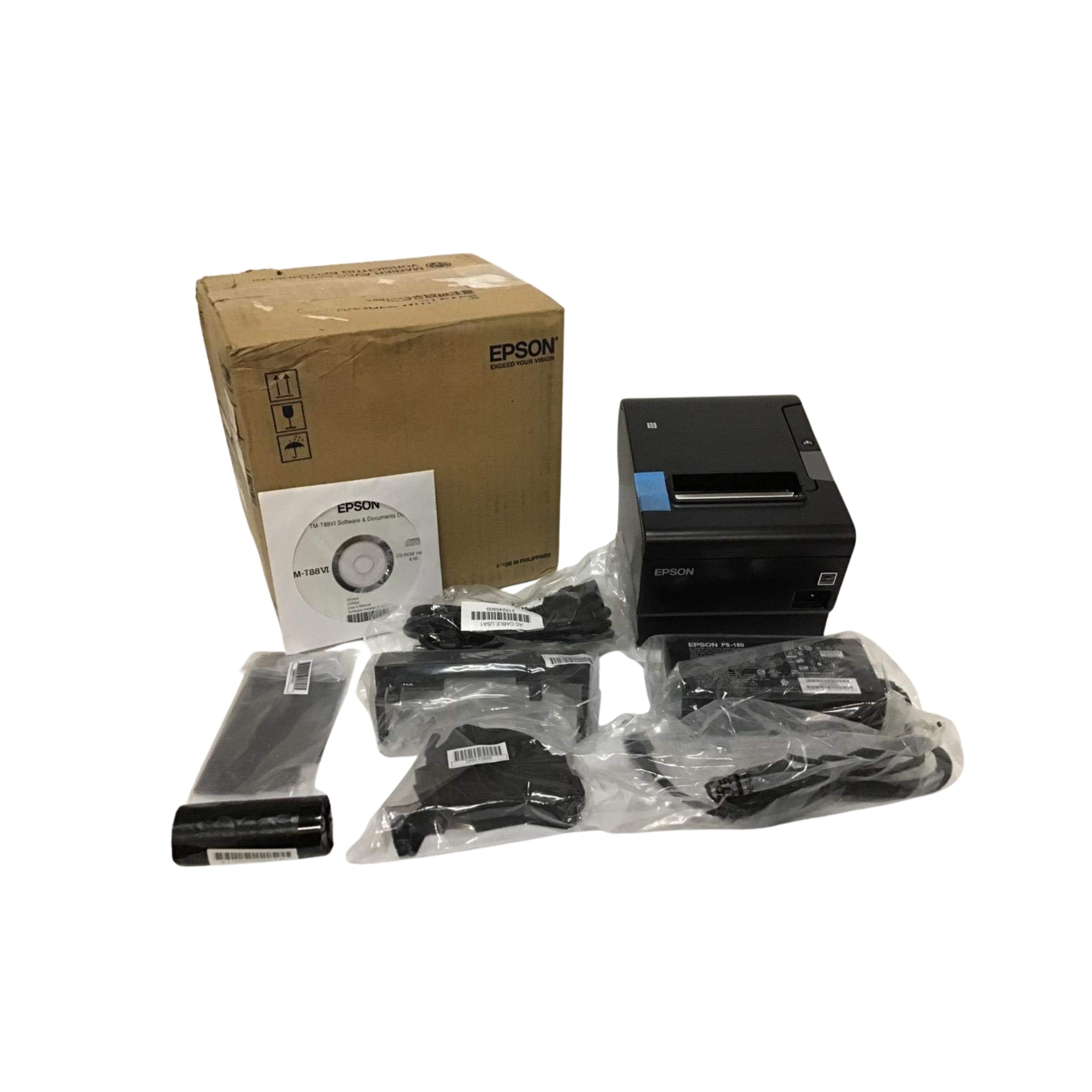 Epson TM-T88VI-213 Thermal POS Receipt Printer (USB+PARALLEL+LAN)