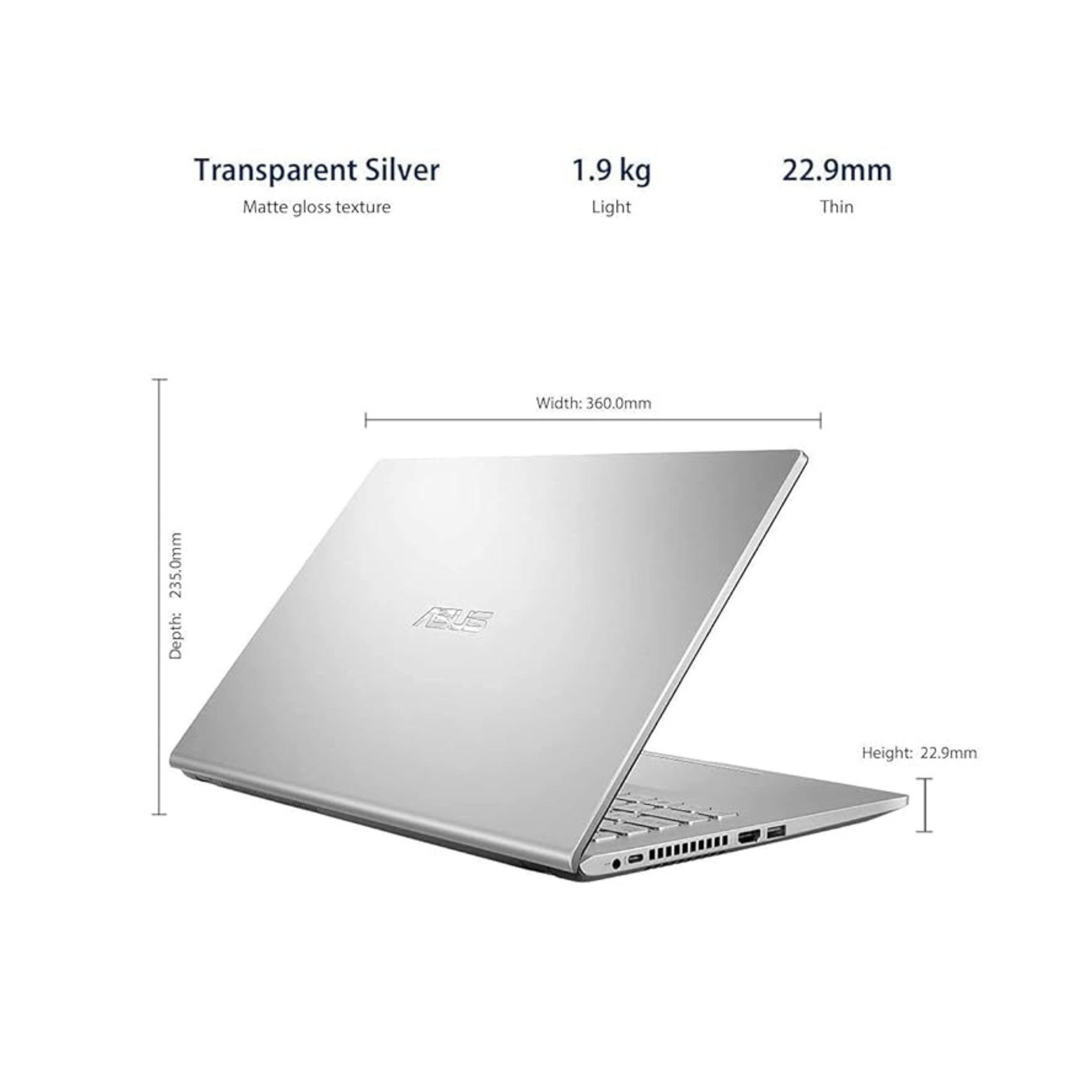 ASUS Vivobook M515DA-BQ512TS AMD Quad Core Ryzen 5 3500u Thin and Light Laptop