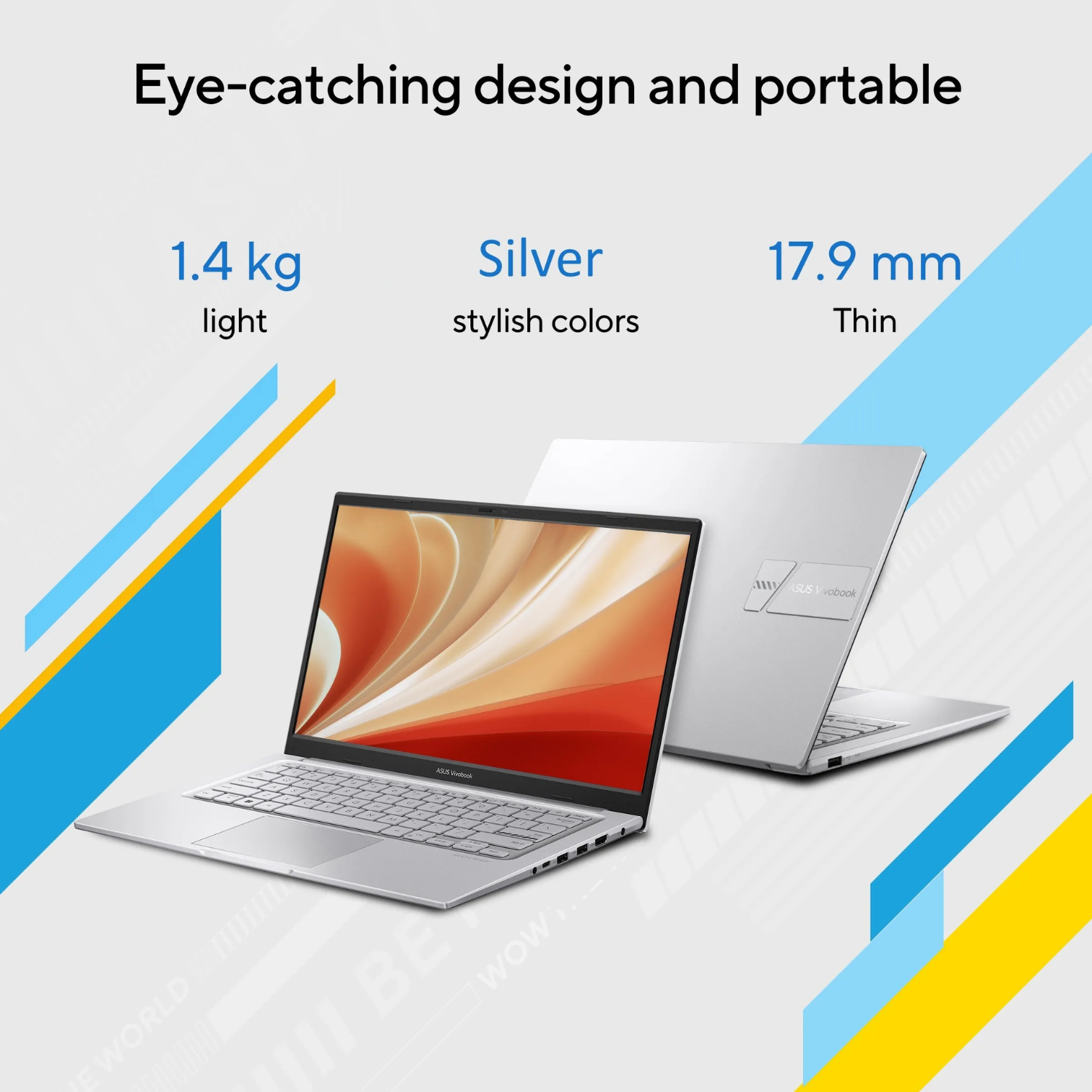 ASUS Vivobook 14 X1404VAP-EB541WS 14" FHD Laptop (Intel Core 5 120U / 16GB RAM / 512GB SSD / Windows 11 / MS Office / Backlit Keyboard / Cool Silver)