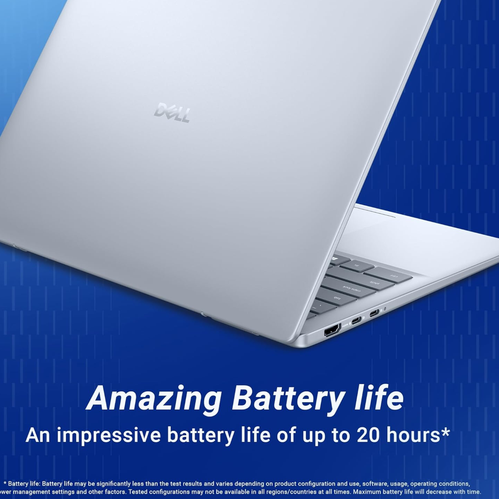 Dell 14 Smart Choice AI-Powered Laptop - AMD Ryzen 5 AI 340, 16GB LPDDR5X, 512GB SSD, 14" FHD+ Display (Ice Blue)