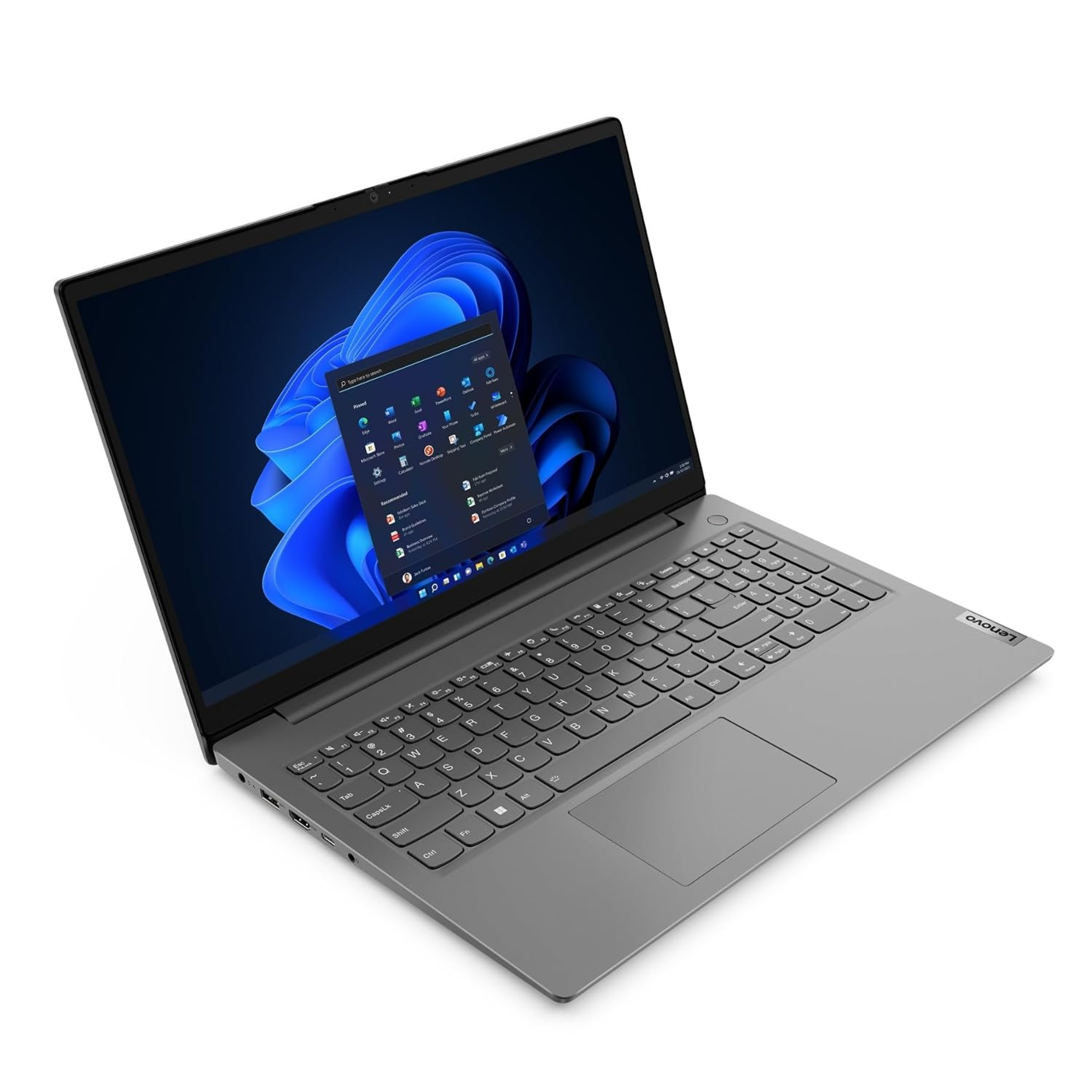 Lenovo V15 Thin & Light Laptop 15.6" FHD 250 Nits Antiglare - AMD Ryzen 7 7730U, 16GB RAM, 512GB SSD, Windows 11, Free MS Office Lifetime, 1 Year Brand Warranty (Iron Grey, 1.65kg, 83CRA01SIN)