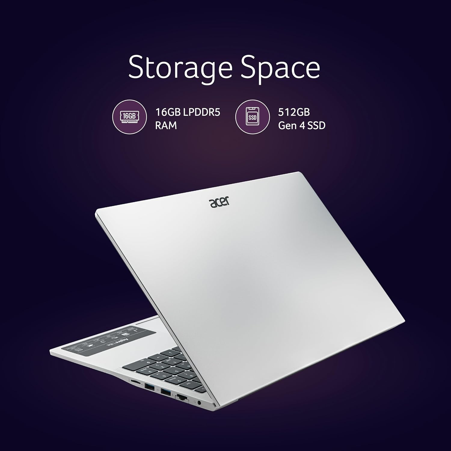 Acer Aspire Lite AL15-52H (UN.347SI.00V) 15.6" FHD Laptop (Intel Core i5-13420H / 16GB RAM / 512GB SSD / Windows 11 / MS Office 2021 / Steel Gray)