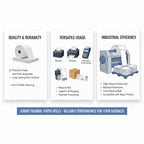 Jumbo Thermal Printing Paper Roll 400MM x 6000M 65GSM | Commercial Use | Single Roll