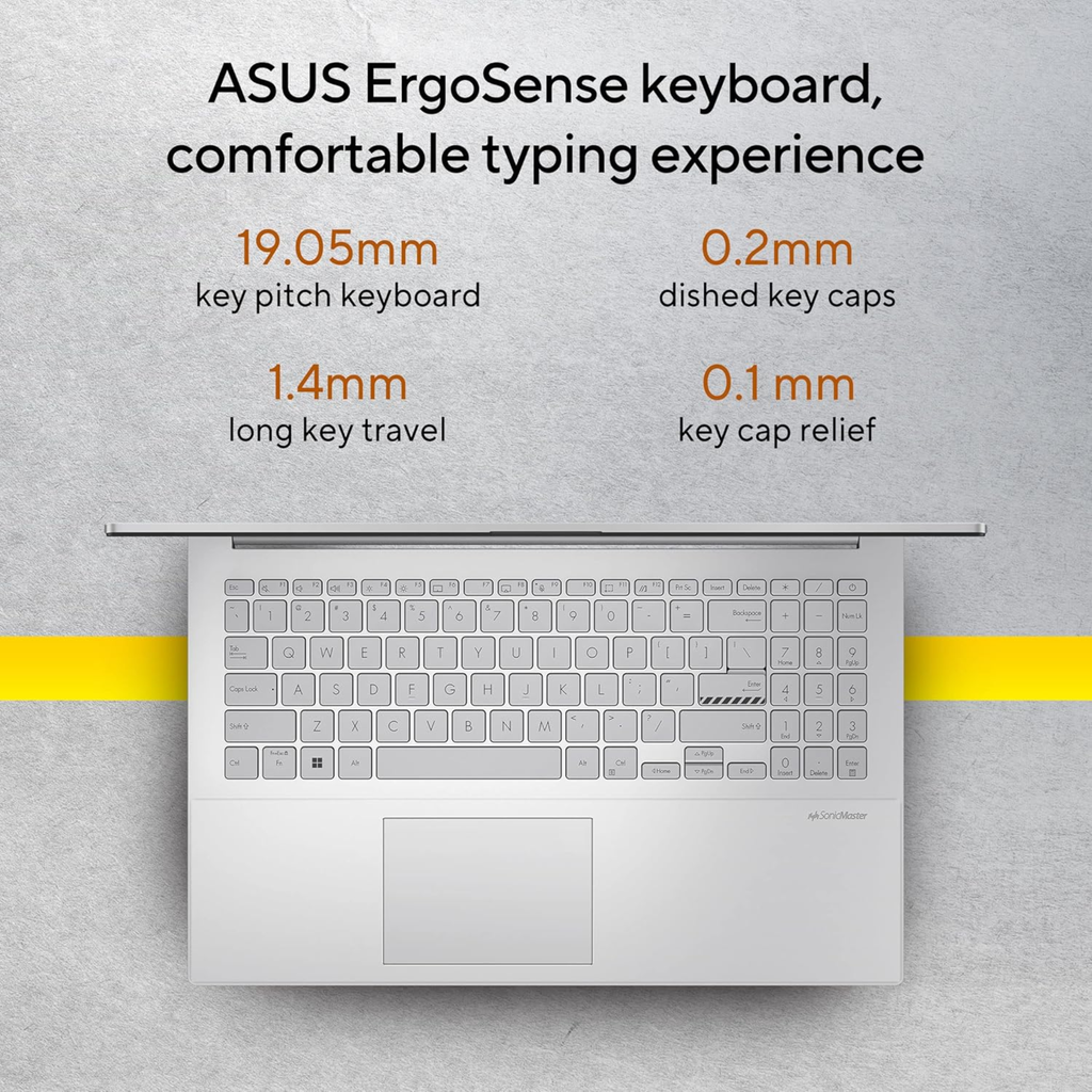 ASUS Vivobook Go 15 15.6" Full HD Thin & Light Laptop - AMD Ryzen 5 7520U, AMD Radeon Graphics, 8GB RAM, 512GB SSD, Windows 11 Home, Office Home 2024 & Microsoft 365 Basic (Cool Silver, 1.63kg, E1504FA-NJ132WS)