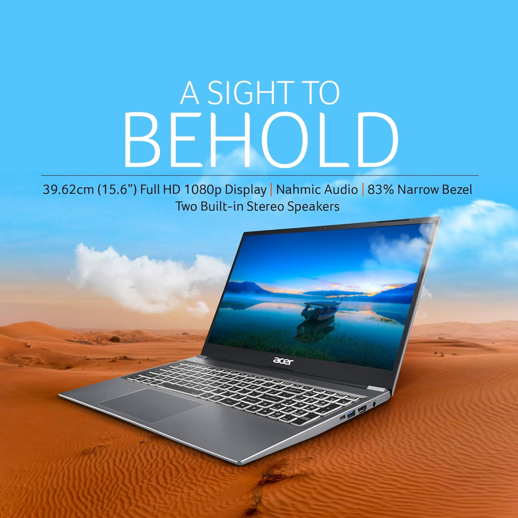 Acer Aspire Lite 15.6" FHD Laptop - 12th Gen Intel Core i3-1215U, 16GB RAM, 512GB SSD, Windows 11 Home | Premium Metal Body Thin & Light Laptop (Steel Gray, AL15-52)