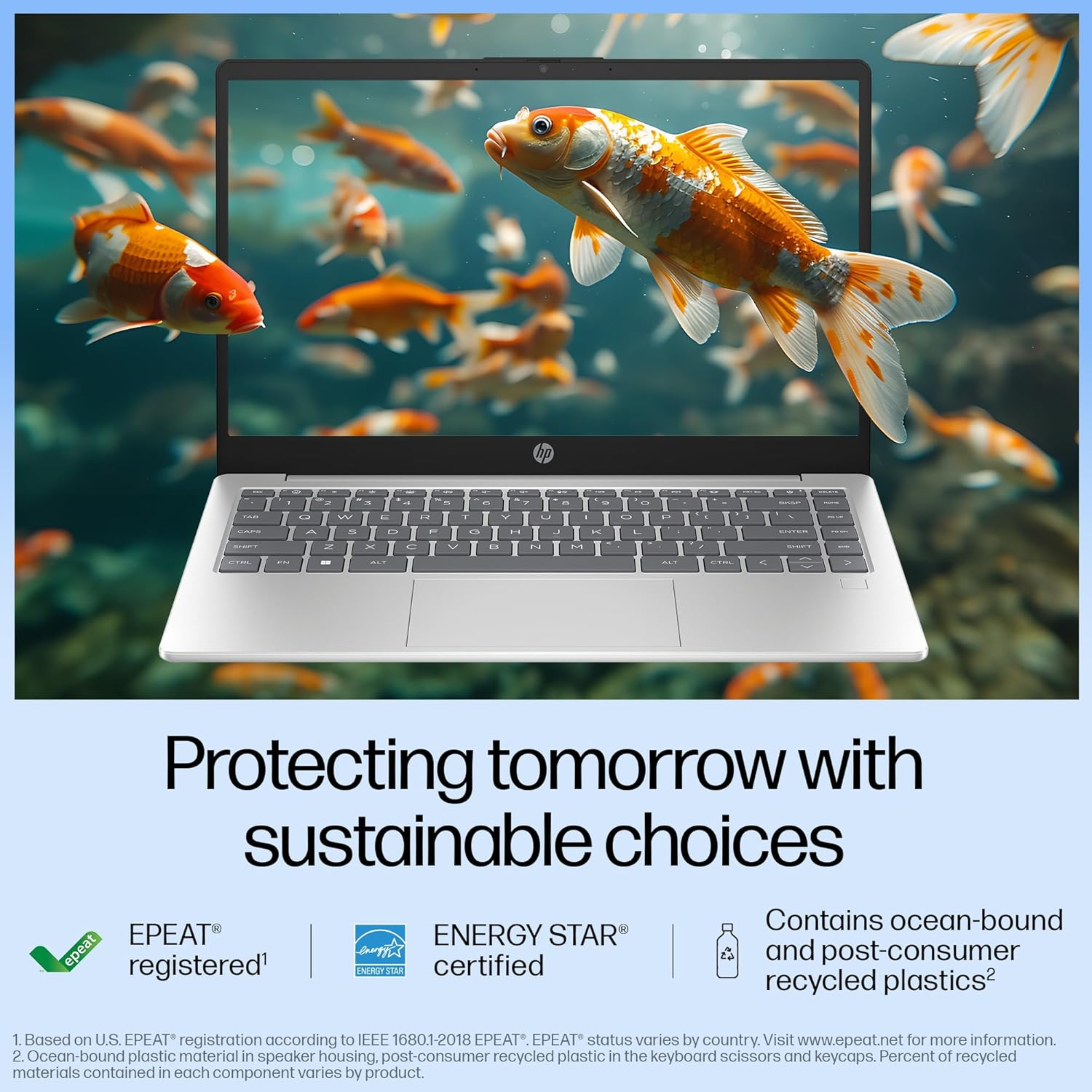 HP 14 AI Laptop (ep1151TU) 14" Micro-Edge FHD Anti-Glare - Intel Core Ultra 7 155H, 16GB DDR5 RAM, 512GB SSD, FHD Camera, Windows 11, MS Office 2024 / M365 (Natural Silver, 1.4kg)
