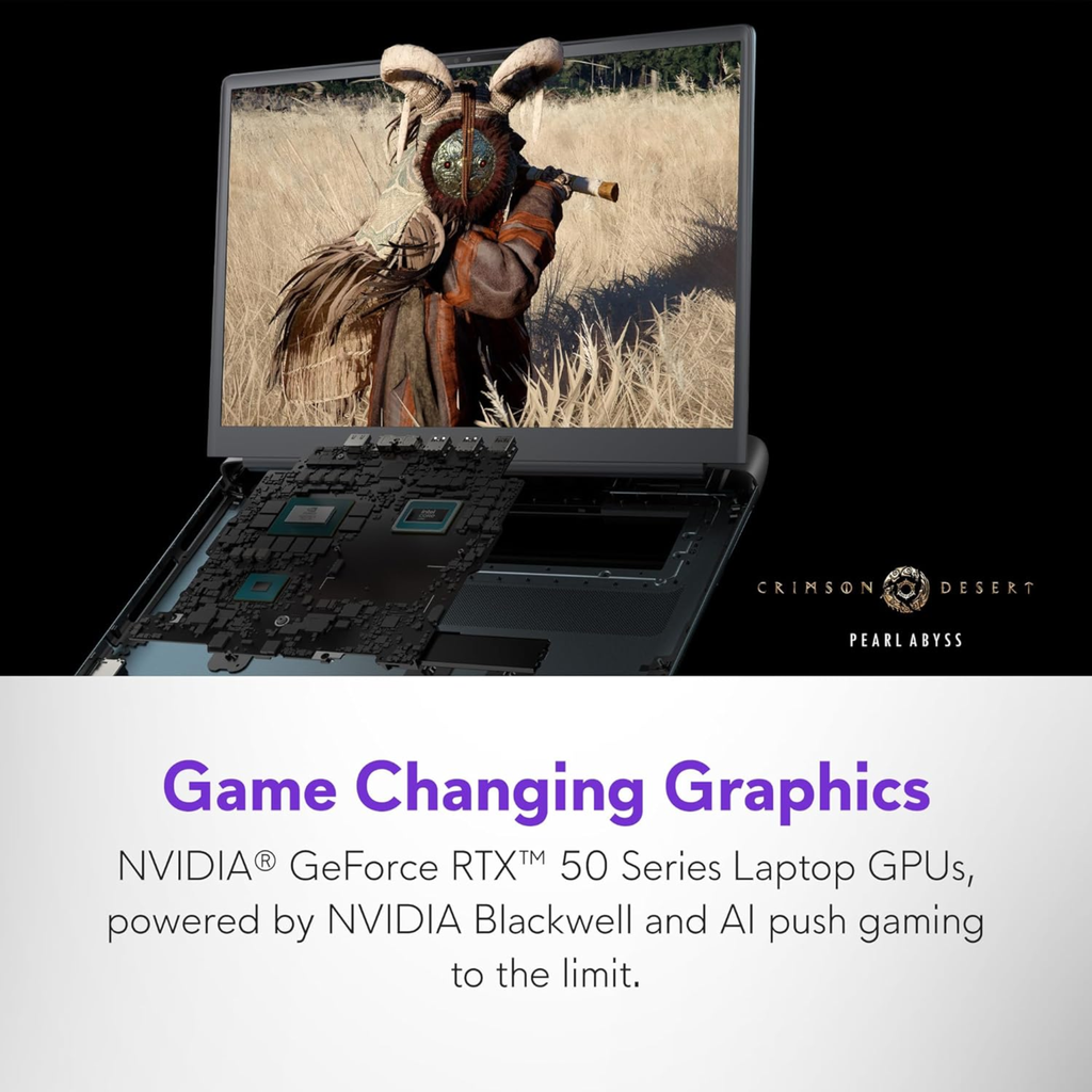 Alienware 18 Area-51 Flagship Gaming Laptop 18.0" WQXGA 300Hz 3ms - Intel Core Ultra 9 275HX, NVIDIA GeForce RTX 5080, 32GB DDR5, 2TB PCIe Gen5 SSD, 2MP FHD IR Camera (AA18250)