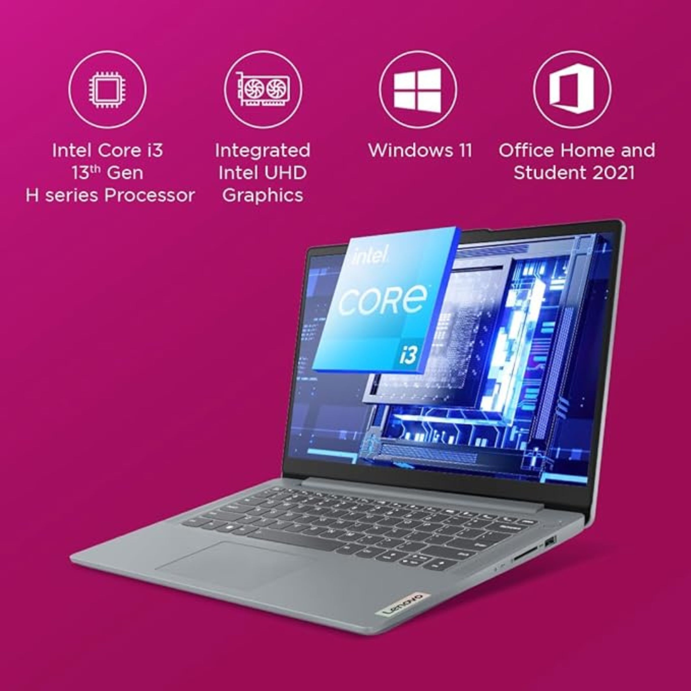 Lenovo IdeaPad 3 Intel Core I3 13TH (GEN) 8GB RAM/512 SSD_(Arctic Grey) 82X60013IN