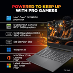 HP Victus 15.6" FHD 144Hz IPS Gaming Laptop - 13th Gen Intel Core i5-13420H, NVIDIA GeForce RTX 3050 6GB GPU, 16GB RAM, 512GB SSD, Windows 11, MS Office 2024 (Mica Silver, 2.3kg, fa2700TX)