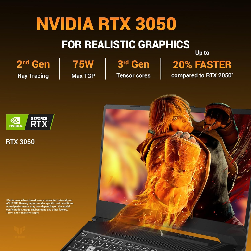 ASUS TUF Gaming A15 (2026) 15.6" Full HD 144Hz Gaming Laptop - AMD Ryzen 7 170, NVIDIA GeForce RTX 3050 4GB, 16GB DDR5 RAM, 512GB SSD, Backlit RGB Keyboard, Windows 11 Home, Office 2024 & Microsoft 365 Basic (Graphite Black, 2.30kg, FA506NCQ-HN007WS)
