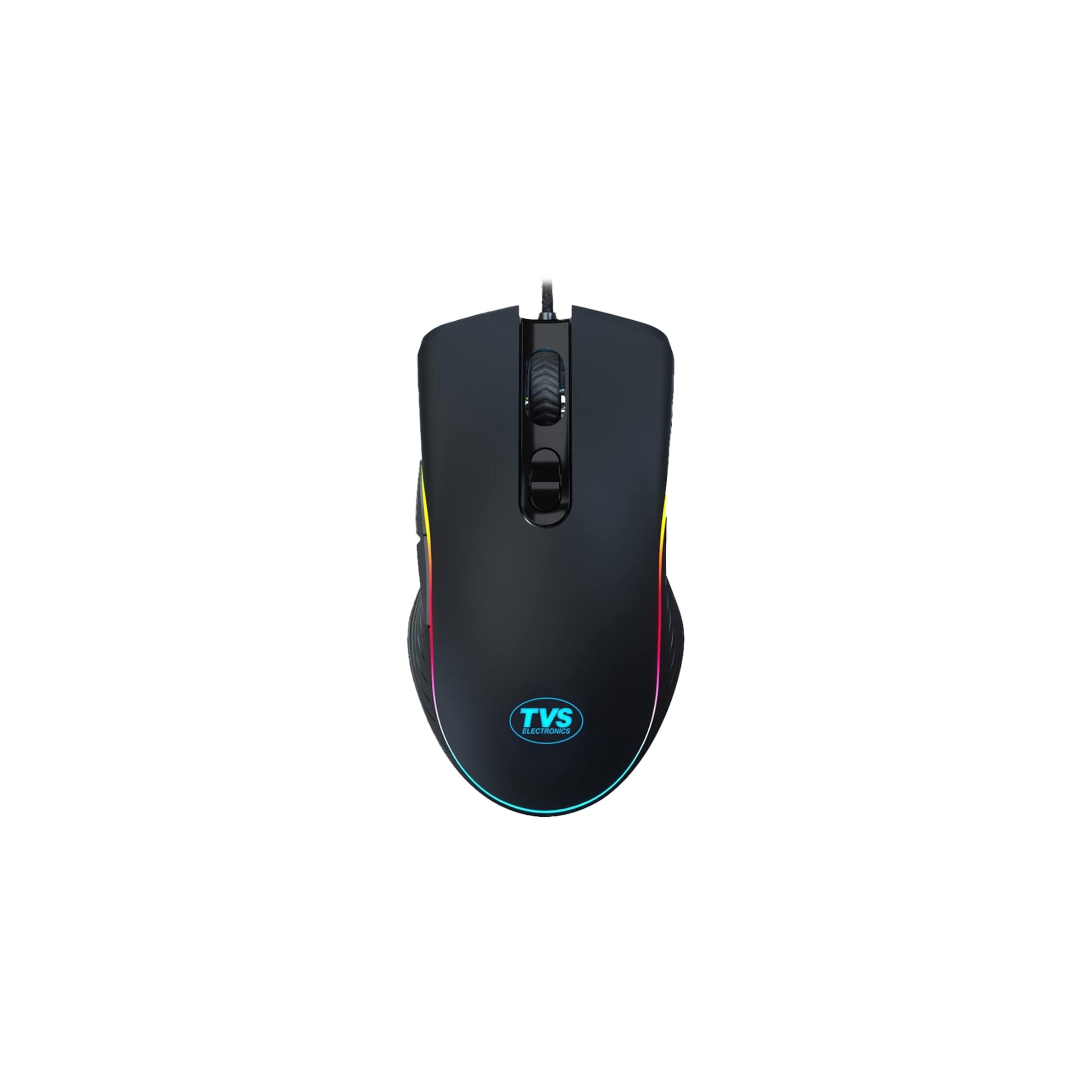 TVS Electronics Champ Pixel Wired Gaming Mouse – 12000 DPI, Running RGB LEDs, 7 Programmable Buttons, 220 IPS High Speed, Braided Cable (Black)