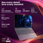 Lenovo IdeaPad Slim 3 15IRH10 15.3" WUXGA Laptop (Intel Core i5-13420H / 16GB RAM / 1TB SSD / Windows 11 / Office 2024 / Backlit Keyboard / Luna Grey) - 83K100S0IN