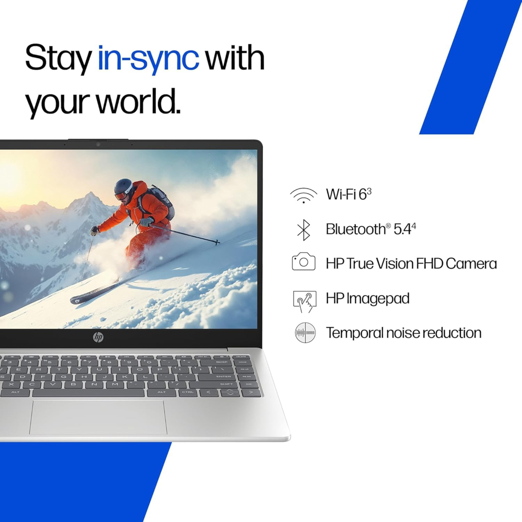 HP Professional 14 (2026) 14.0" FHD Business Laptop - Intel Core 5 120U, Intel Iris Xe Graphics, 8GB RAM, 512GB SSD, Backlit Keyboard, Fingerprint Reader, Copilot Key, Windows 11 Pro, MS Office (Silver, 1.4kg)