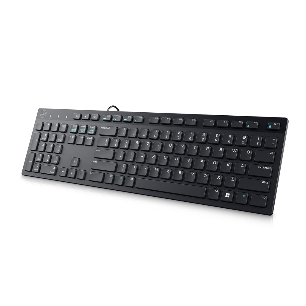 Dell KB216 Multimedia Wired USB Keyboard - Chiclet Keys, Hotkeys, Spill-Resistant, Plug and Play (Black)