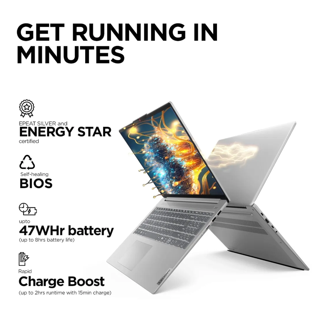 Lenovo IdeaPad Slim 3 15.3" WUXGA Laptop - Intel Core i5-13420H, 16GB RAM, 512GB SSD, Win 11, Backlit Keyboard (Luna Grey, 1.63kg, 83K1016RIN)