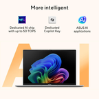 ASUS Vivobook 16 (2026) 16.0" FHD+ Copilot+ PC - AMD Ryzen AI 7 445, AMD Radeon Graphics, 16GB RAM, 512GB SSD, Backlit Keyboard, Type-C Fast Charging, Windows 11, Office 2024 & Microsoft 365 Basic (Quiet Blue, 1.88kg, M1607GA-MB030WS)