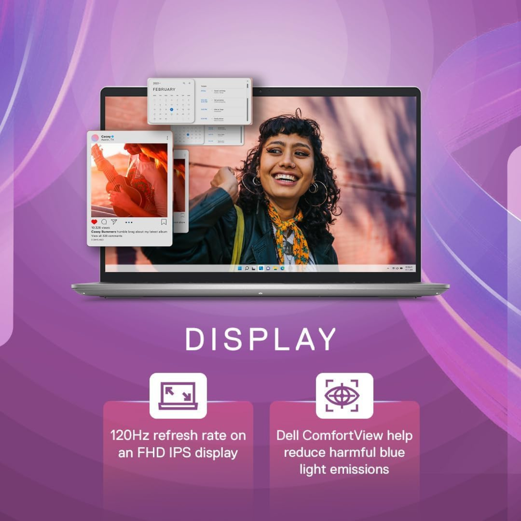 Dell Inspiron 15 3530 Laptop | Intel Core i7-1355U | 16GB RAM | 512GB SSD | 15.6" FHD 120Hz IPS | Windows 11 | MS Office 2024 | Silver