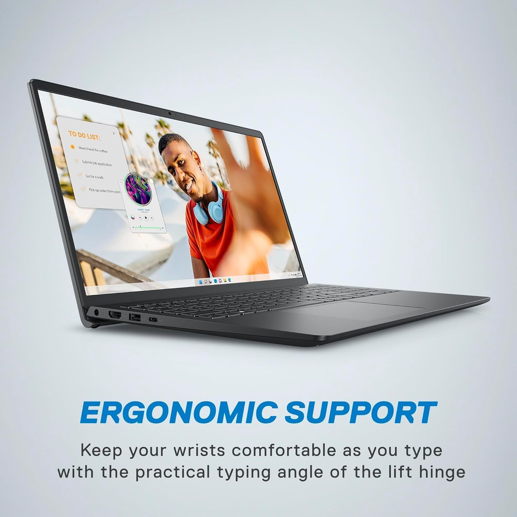Dell Inspiron 15 3535 Laptop | AMD Ryzen 5 7520U | 8GB LPDDR5 RAM | 512GB SSD | 15.6" FHD 120Hz Display | Windows 11 Home | Carbon Black